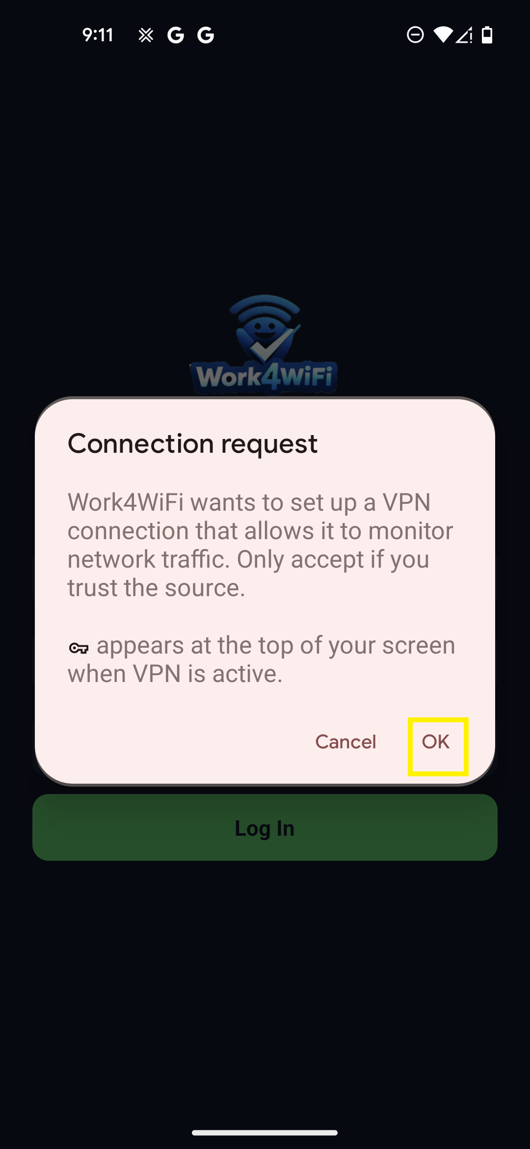 VPN request